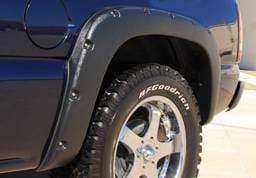 Chevrolet Silverado Prestige Rear Pair RX Rivet Style Textured Fender Flare Set - RX103TB