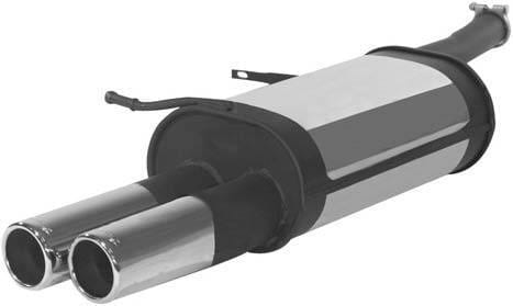 Volkswagen Passat Remus Rear Silencer - Right Side with Dual Exhaust Tips - Round - 959102 0504FR