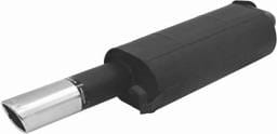 Lexus LS Remus Rear Silencer - Right Side with Dual Exhaust Tips - Square - 909093 0542R