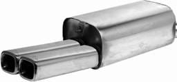 Chevrolet Corvette Remus Romulus Rear Silencer - Right with Dual Exhaust Tips - Square - 109495 0546RR