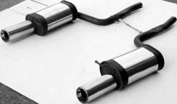 Audi S4 Remus Rear Silencer - Left Side with Exhaust Tip - Round - 049203 0570TDL