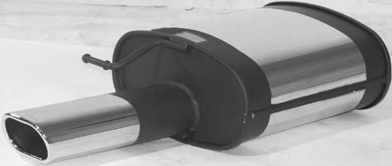 Jaguar X Type Remus Romulus Rear Silencer - Right with Exhaust Tip - Square - 337001 0575RR