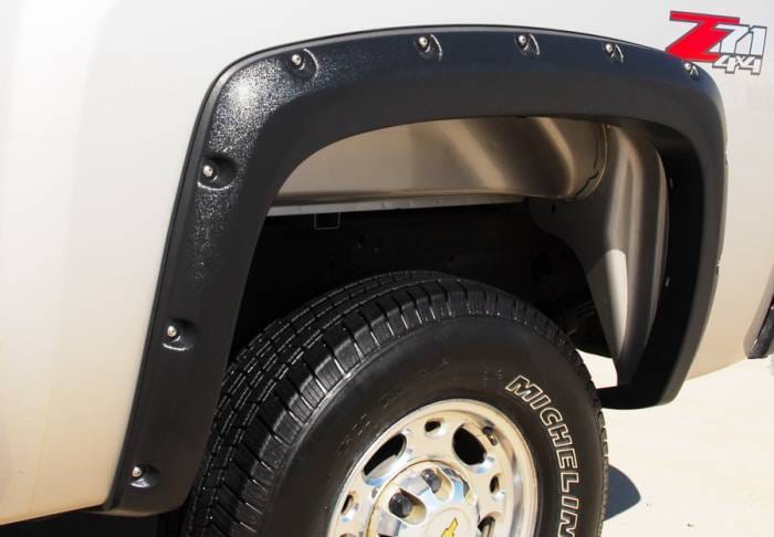 Chevrolet Silverado Prestige Rear Pair RX Rivet Style Textured Fender Flare Set - RX106TB thumbnail 3