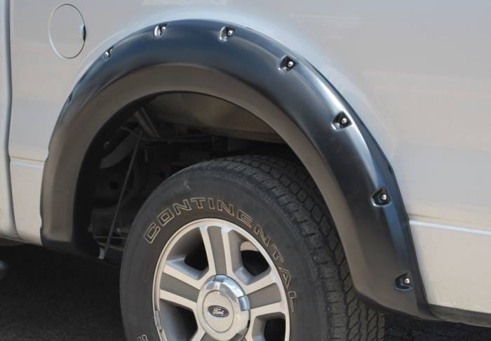 Ford F150 Prestige Rear Pair RX Rivet Style Textured Fender Flare Set - RX310TB