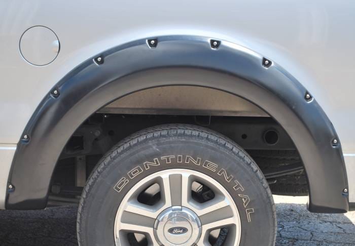 Ford F150 Prestige Rear Pair RX Rivet Style Textured Fender Flare Set - RX310TB thumbnail 2