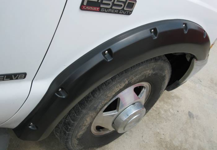 Ford F250 Prestige Rear Pair RX Rivet Style Textured Fender Flare Set - RX311TB thumbnail 2