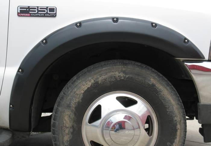 Ford F250 Prestige Rear Pair RX Rivet Style Textured Fender Flare Set - RX311TB