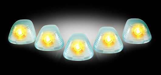Recon Super White Cab Lens with Amber Xenon Bulbs - 5PC - 264142SW