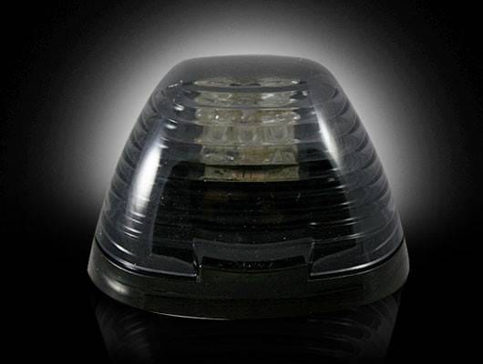 Ford Superduty Recon Smoked Cab Roof Light Lens with Amber LED - 5PC - 264143BK