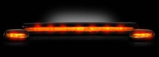 GMC Sierra Recon Amber Cab Roof Light Lens with Amber LED - 3PC - 264156AM thumbnail 2