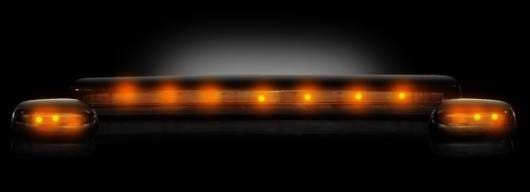 GMC Sierra Recon Smoked Cab Roof Light Lens with Amber LED - 3PC - 264156BK thumbnail 2