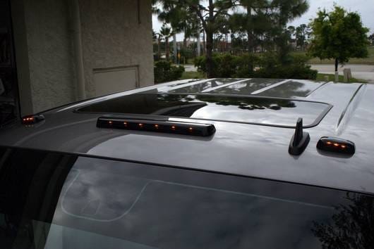GMC Sierra Recon Smoked Cab Roof Light Lens with Amber LED - 3PC - 264156BK thumbnail 4