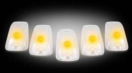 Recon Clear Cab Lens with Amber Xenon Bulbs - 5PC - 264159CL