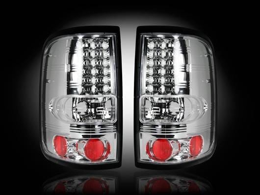 Ford F150 Recon Straight Side LED Taillights - Clear Lens - 264178CL
