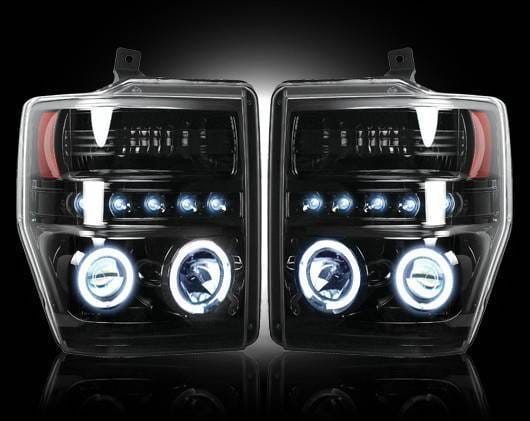 Ford Superduty F350 DRW Recon Projector Headlights - 264196BK thumbnail 2