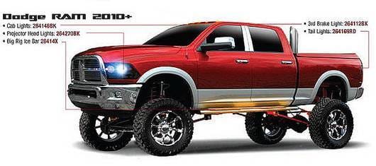 Dodge Ram Recon Projector Headlights - 264270BK thumbnail 3