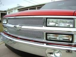 Chevrolet Silverado MX Series Silver Upper Grille - 2PC - CHE-1450-S