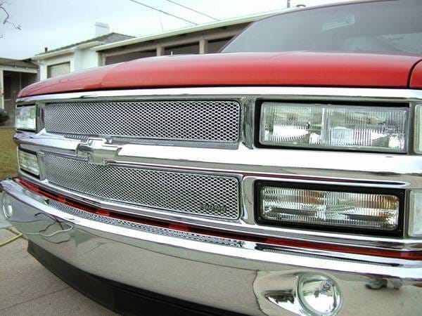 Chevrolet Silverado MX Series Silver Upper Grille - 2PC - CHE-1450-S