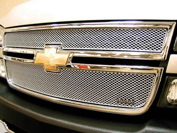 Chevrolet Silverado MX Series Silver Upper Grille - 2PC - CHE-1506-S