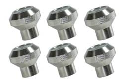 Rugged Ridge Instrument Knob Set - 6 Piece - Stainless - 11126-01
