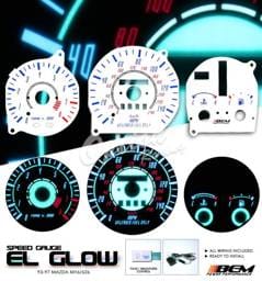 Mazda MX6 Option Racing Indiglo Gauge Face Overlay Set - 58-31110