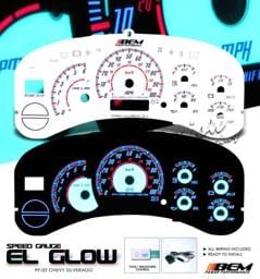 Chevrolet Silverado Option Racing Indiglo Gauge Face Overlay Set - 58-15123