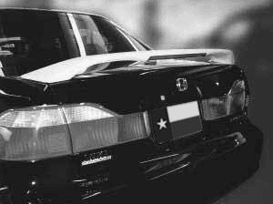 Honda Accord 4Dr DAR Spoilers OEM Look 3 Post Wing w/ Light ABS-513