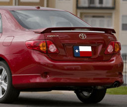 Toyota Corolla DAR Spoilers OEM Look 3 Post Wing w/ Clear Light ABS-720