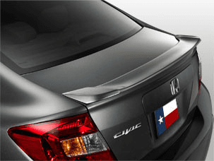 Honda Civic 4Dr DAR Spoilers OEM Look Trunk Lip Wing w/o Light ABS-754