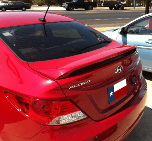 Hyundai Accent 4Dr DAR Spoilers Custom 3 Post Wing w/ Light ABS-757