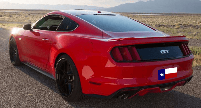 Ford Mustang DAR Spoilers OEM Look Flush Wing w/o Light ABS-786