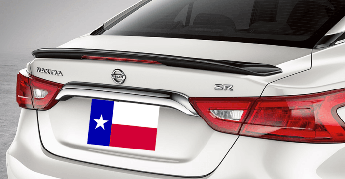 Nissan Maxima (Lg) DAR Spoilers OEM Look Trunk Lip Wing w/ Light ABS-790