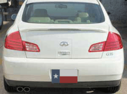 Infiniti G35 Sedan DAR Spoilers Custom Trunk Lip Wing w/o Light FG-015