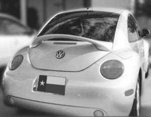 Volkswagen Beetle DAR Spoilers Custom 3 Post Wing w/o Light FG-016