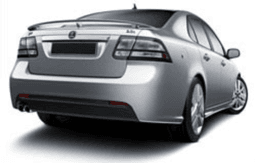 Saab 9.3 DAR Spoilers OEM Look 3 Post Wing w/o Light FG-180