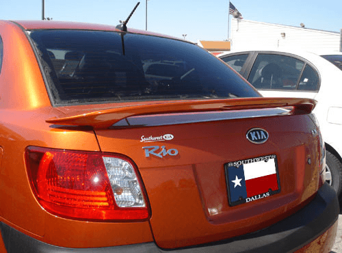 Kia Rio 4-Dr DAR Spoilers OEM Look 3 Post Wing w/ Light FG-189
