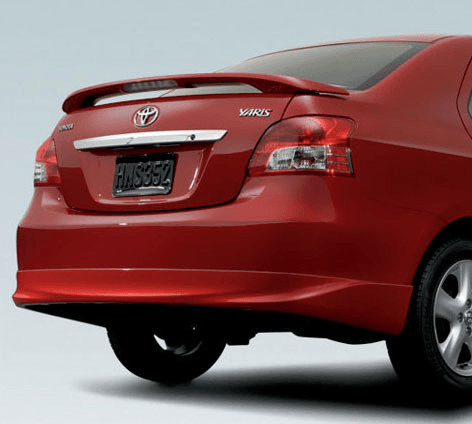 Toyota Yaris 4-Dr DAR Spoilers OEM Look 3 Post Wing w/ Light FG-244