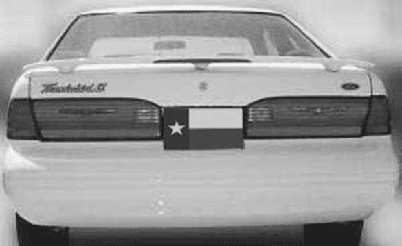 Mercury Cougar DAR Spoilers OEM Look 3 Post Wing w/ Light FG-516