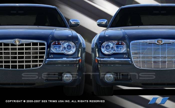 Chrysler 300 SES Trim Billet Grille - 304 Chrome Plated Stainless Steel - CG107