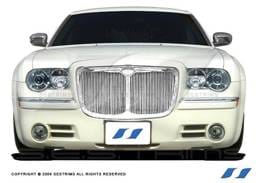 Chrysler 300 SES Trim Billet Grille - 304 Chrome Plated Stainless Steel - Vertical Replacement - CG107R