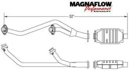 MagnaFlow Direct Fit Main Catalytic Converter with Pre-Converter - 93350