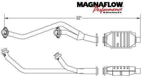 MagnaFlow Direct Fit Main Catalytic Converter with Pre-Converter - 93350
