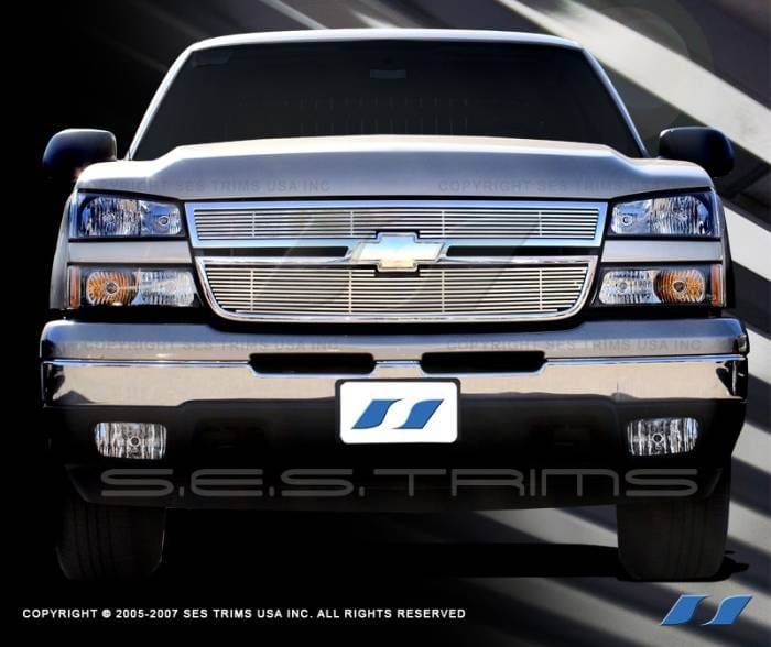 Chevrolet Silverado SES Trim Billet Grille - 304 Chrome Plated Stainless Steel - CG112
