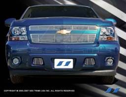 Chevrolet Suburban SES Trim Billet Grille - 304 Chrome Plated Stainless Steel - Bottom - CG145B