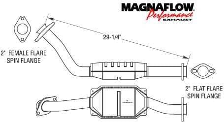 MagnaFlow Direct Fit 29.25 Inch Catalytic Converter - 93385