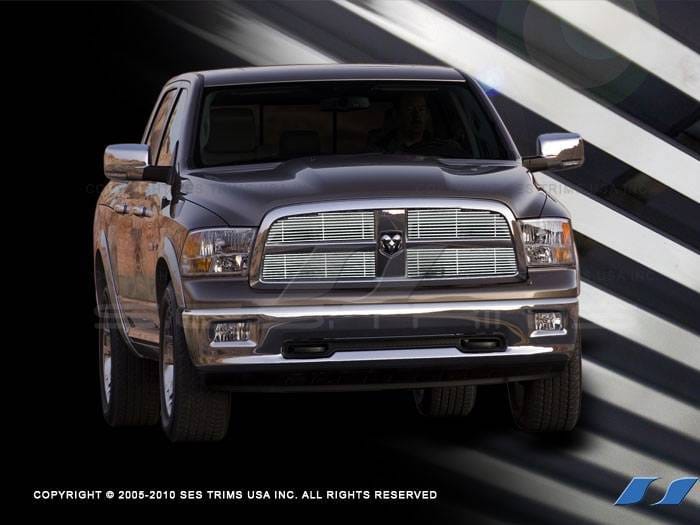 Dodge Ram SES Trim Billet Grille - 304 Chrome Plated Stainless Steel - CG219