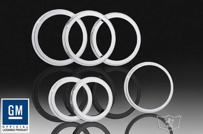 Hummer H2 Defenderworx AC Vent Rings Smooth - Set of 6 - Chrome - H2PPC05103