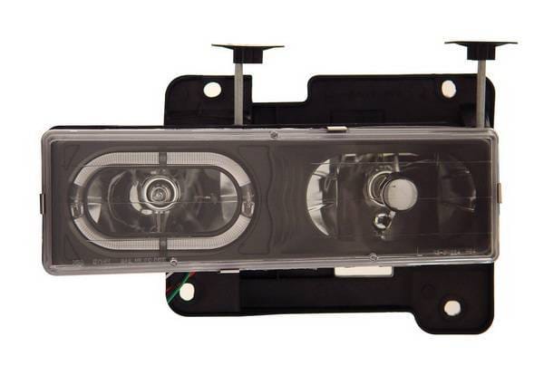 GMC Yukon Anzo Headlights - Crystal with Halo Black - 111007