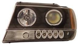 Jeep Grand Cherokee Anzo Projector Headlights - with Halo Black - 111043