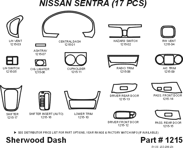 Nissan Sentra Sherwood 2D Flat Dash Kit thumbnail 5
